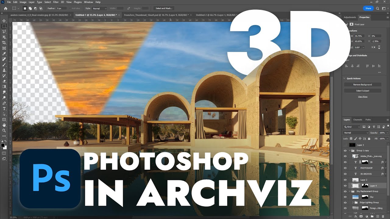 Photoshop for ArchViz Rendering