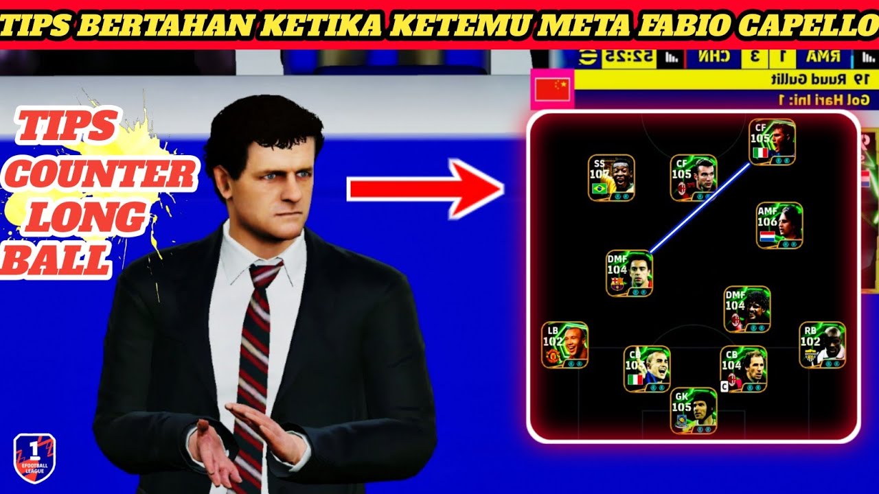 TIPS!!! COUNTER META FABIO CAPELLO || 3 CARA BERTAHAN KETIKA KETEMU META LONG BALL META AMPAS INI 