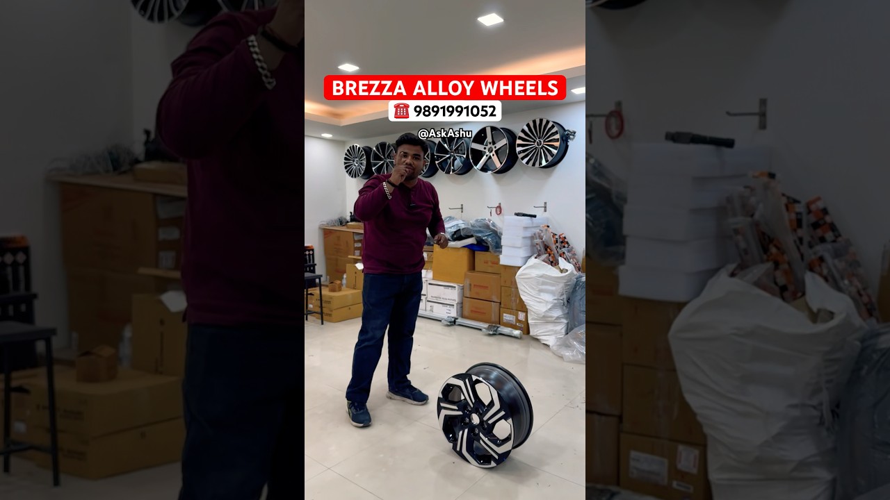 2025 Brezza Alloy Wheels PRICE ⁉️Brezza Modified Alloy Wheels 🔥 Brezza Lxi Base to Top #shortsfeed