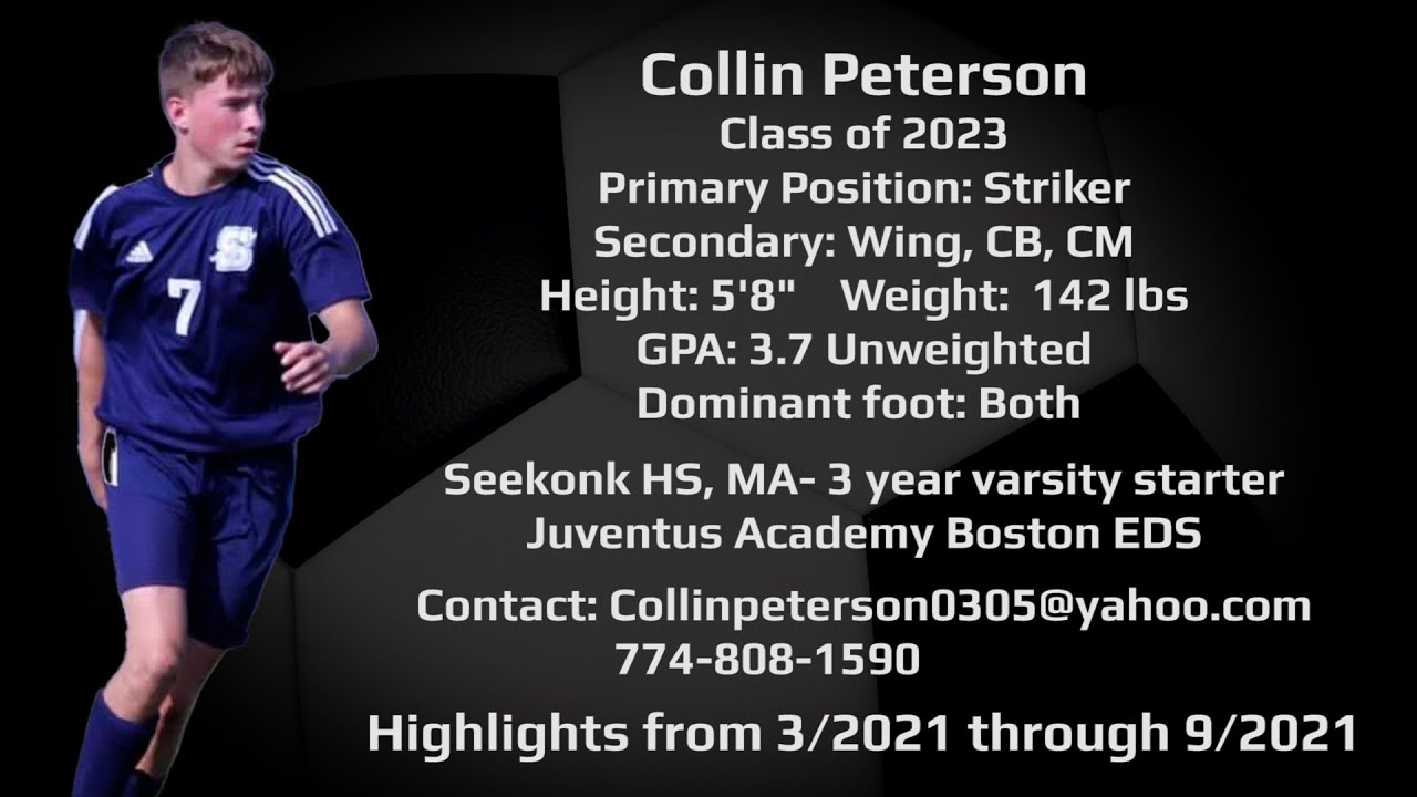 Collin Peterson Soccer Highlight Film Recruiting Tape