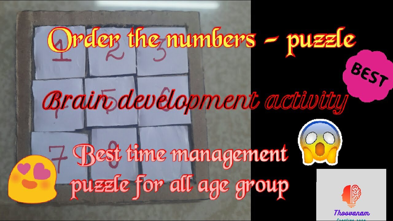 Kids| Order the numbers -Eye-brain-hand coordination.Brain development puzzle activity for kids-DIY😍