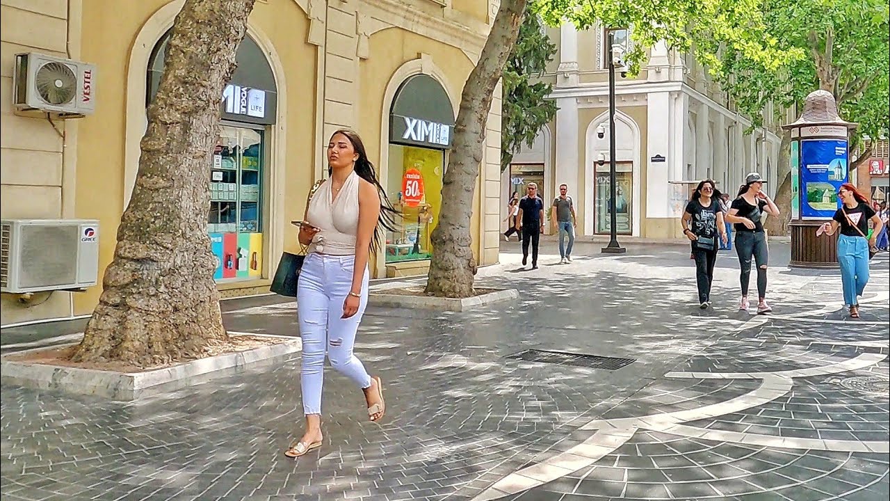 Bakı - Mərkəz (İyul 2021) Nizami Küçəsi - Piyada Gəzinti Turu - Baku, Azerbaijan | Walking -4k- Баку