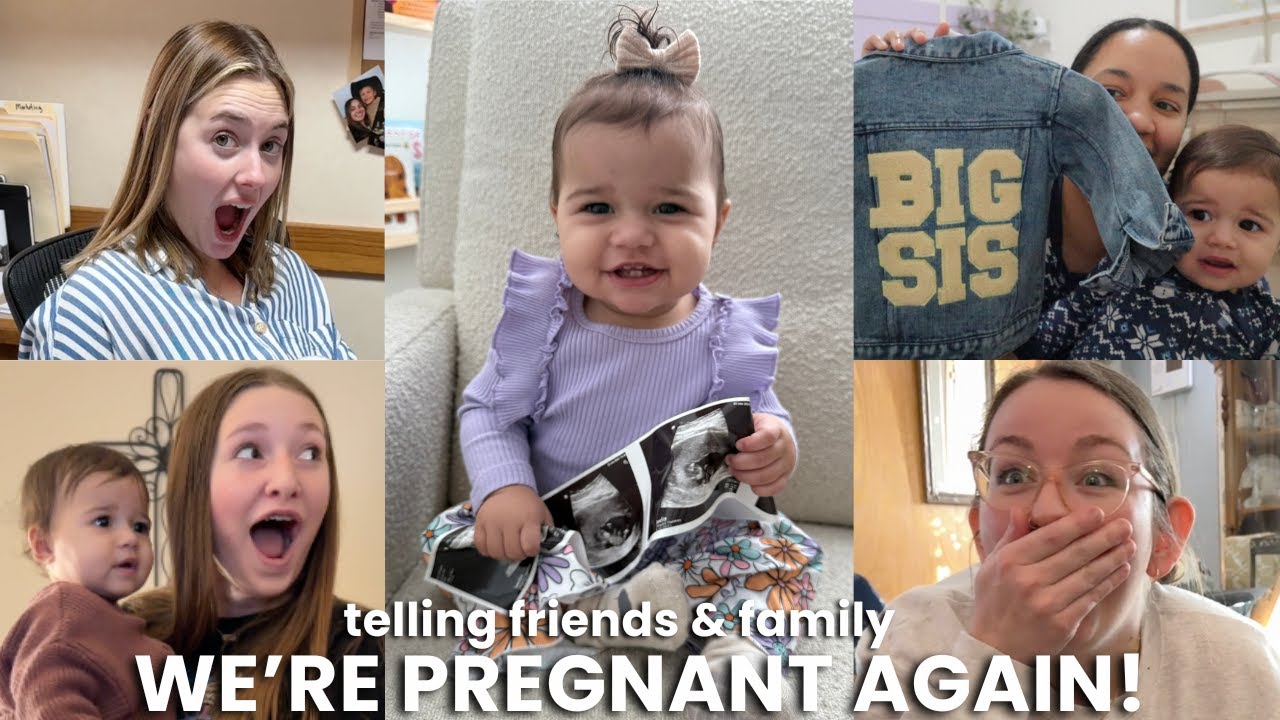 telling our friends and family we're pregnant with baby #2 🤍👼🏼✨ pregnancy reaction videos