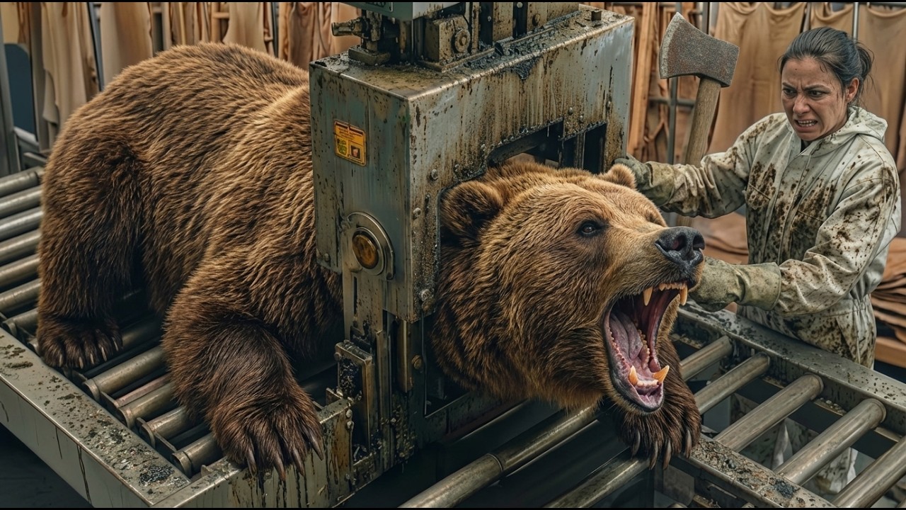 From RAW BEAR HIDE to $1,000 Leather Jacket 🐻 The INSANE Manufacturing Process!