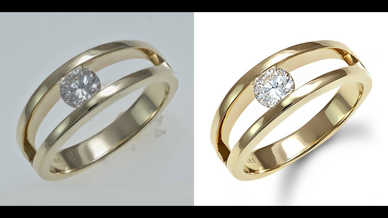 Jewelry Retouching Tutorial -002 - SPARKLING DIAMOND SHINY GOLD
