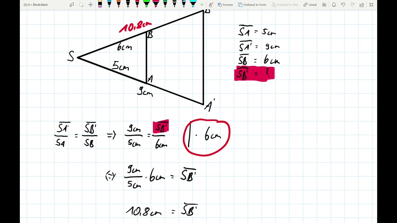 Ähnlichkeit - 1. Strahlensatz - Erster Strahlensatz | Mathe einfach erklärt!