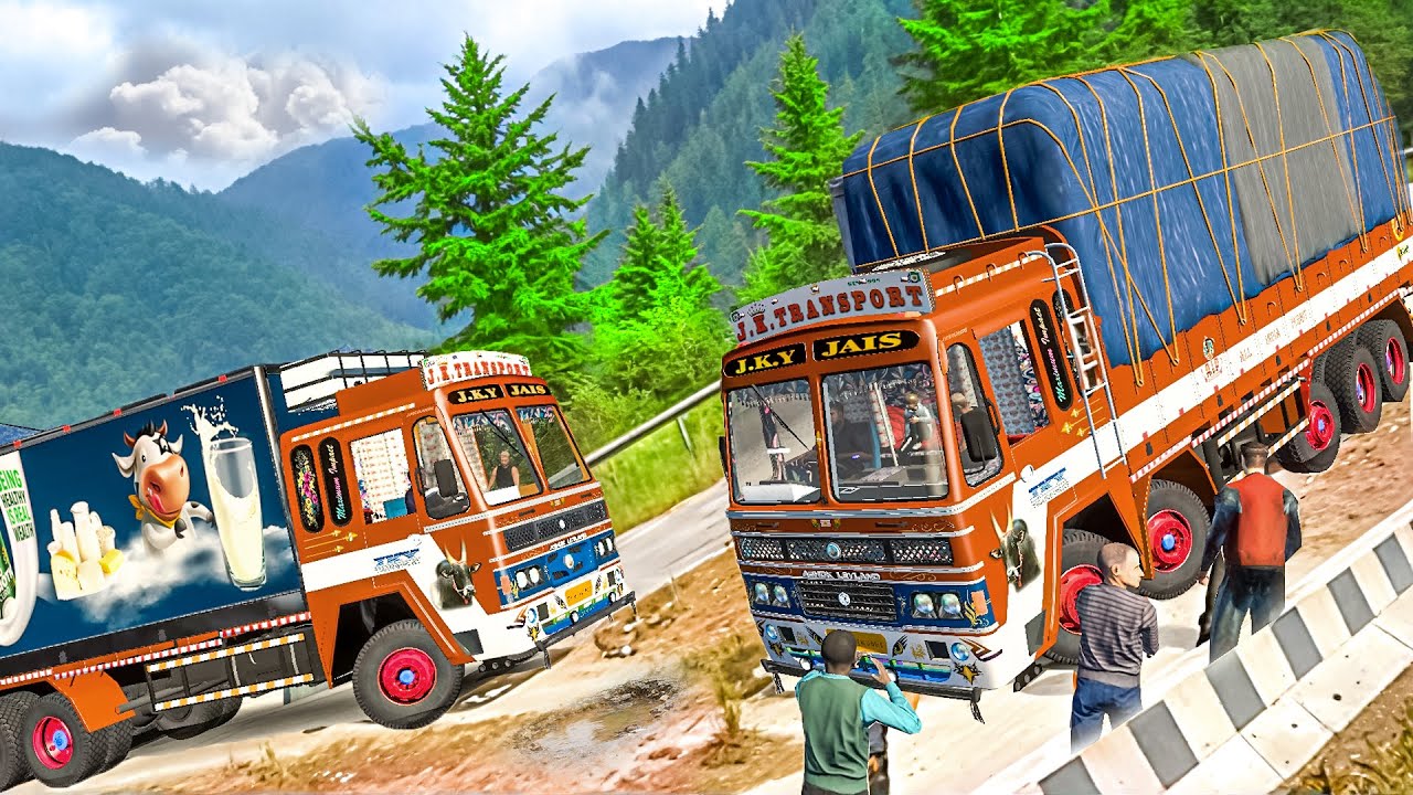 LEYLAND LORRY STUCK IN HAIRPIN ROADS IN KERALA🔥😮 ETS2 GAMEPLAY Indian Mods Tom Gaming