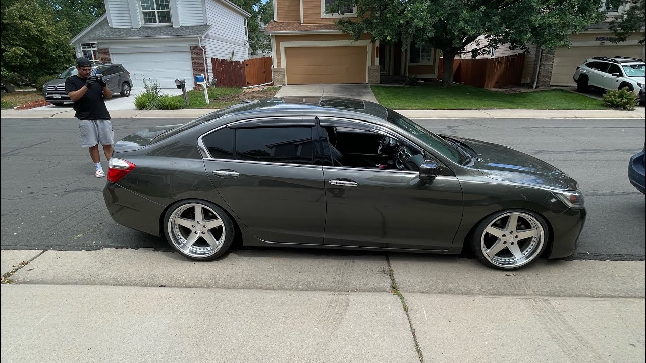 Rolling fenders on the stanced cr3 accord