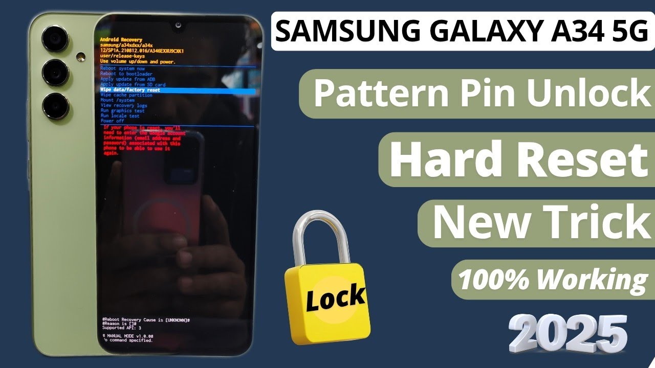 How to Hard Reset Samsung Galaxy A34 -5g (2025) Solution for Reset Not Working