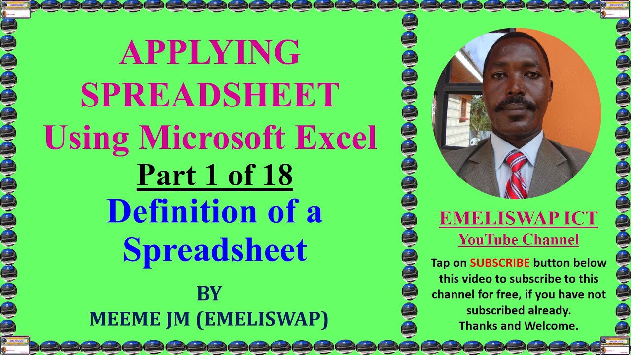 Introduction to Spreadsheets using Microsoft Excel