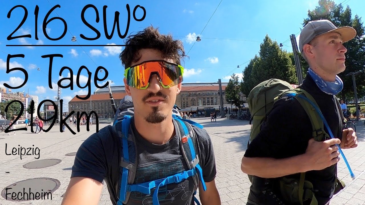 216 SW° - Nur mit Kompass und Straßenschildern in fünf Tagen 219km zu Fuß von Leipzig nach Fechheim!
