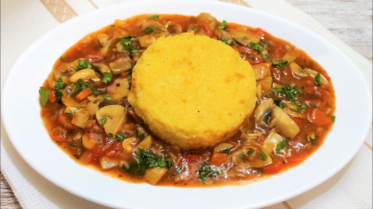 Cea mai buna Tocanita de Ciuperci cu Mamaliguta - Reteta simpla de post (Vegan) + Reteta de mamaliga