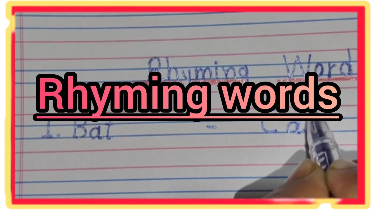 20 Rhyming words | rhyming words in English | rhyming words