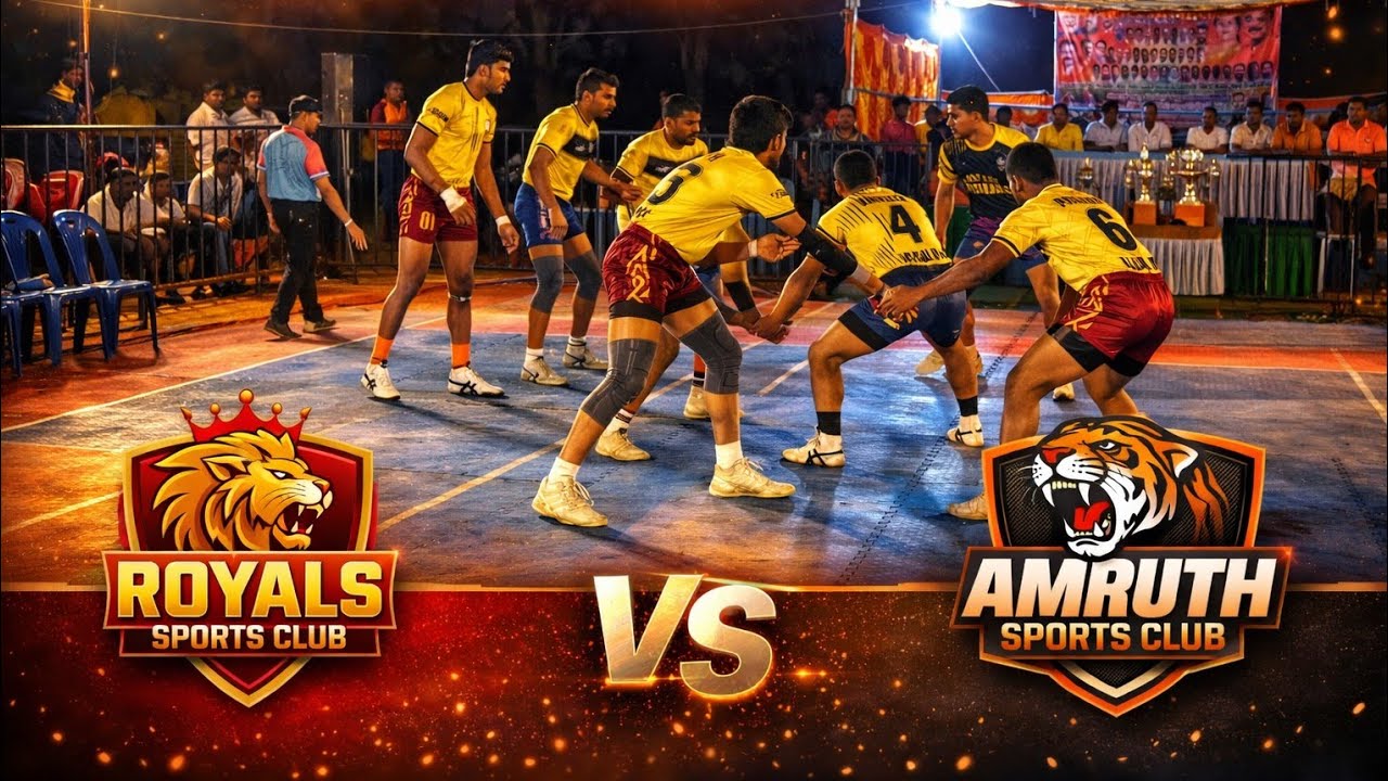 royal sports club vs amurth sports club  semi final kabbabdi match @gunjnurpalya