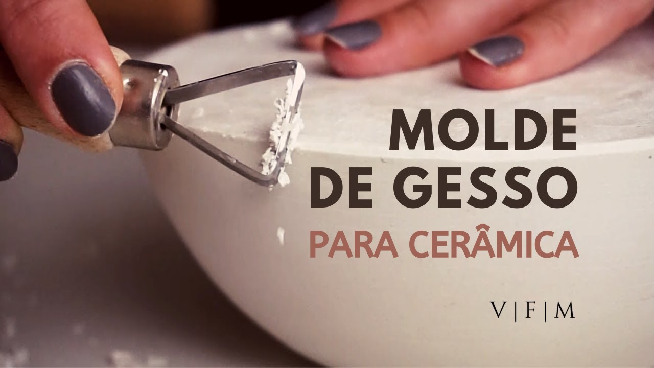 Como fazer molde de gesso para cerâmica simples e fácil (molde para sobreposição de argila)