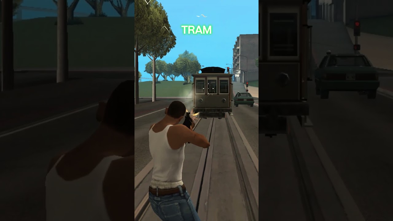 Can You Stop the TRAM by Shooting the Driver in Every GTA Game? 😂🚋 #GTAGames #GTAExperiment