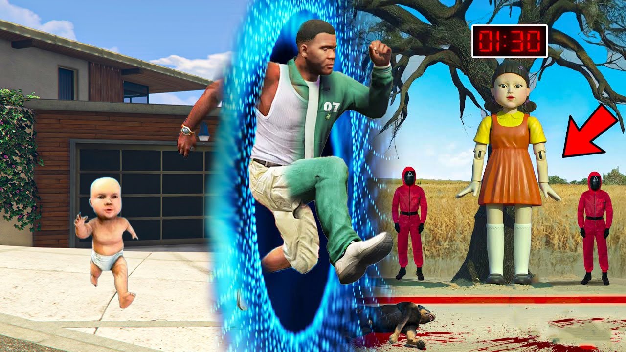 ФРАНКЛИН ИГРА КАЛЬМАРА ӘЛЕМІНЕ ӨТІП КЕТТІ (GTA V)