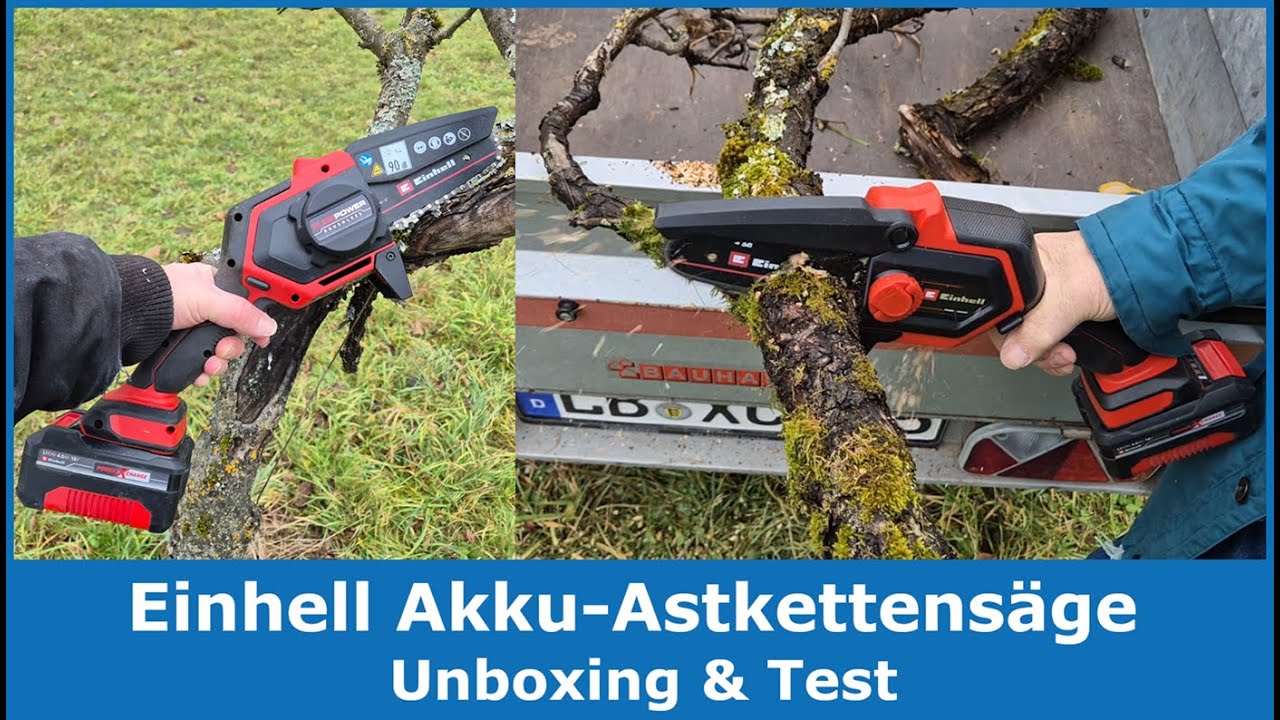 Einhell Akku Astkettensäge im Test (GE-PS 18/15 Li BL-Solo) || Astäge mit langer Laufzeit