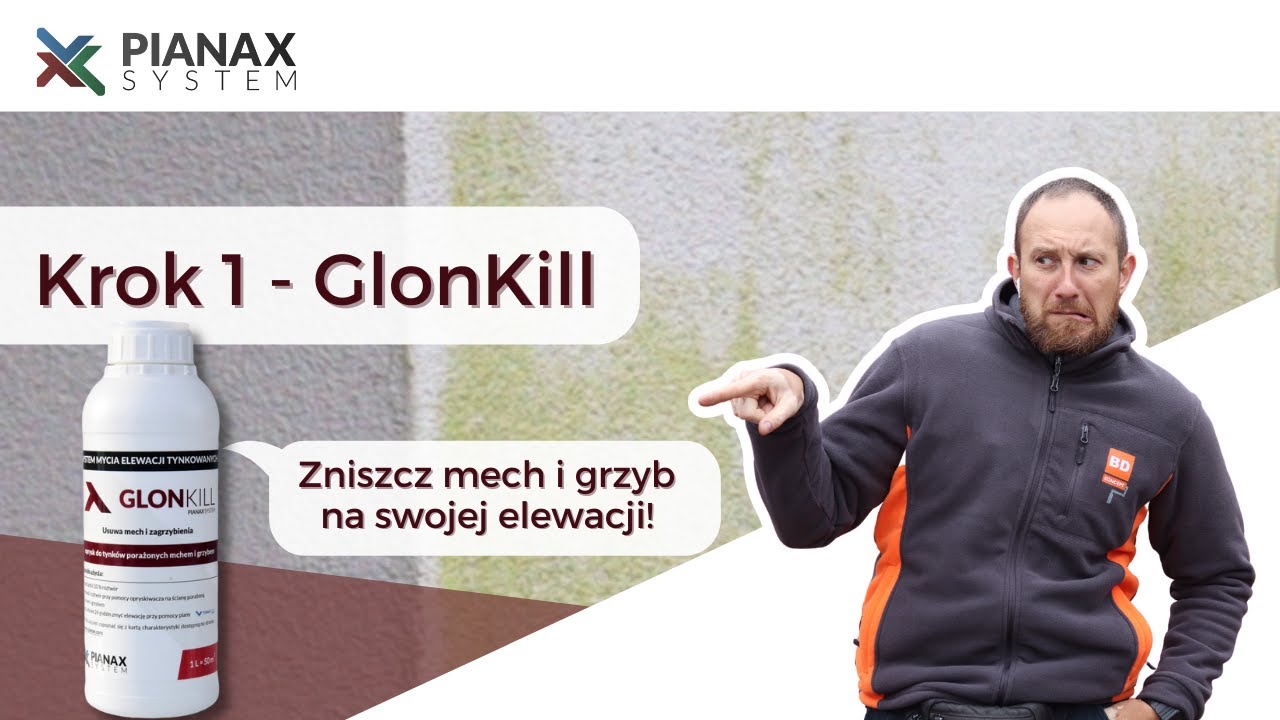 GlonKill - Krok 1 mycia elewacji - zniszcz mech i grzyb na swojej elewacji!