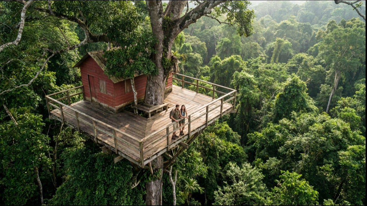 We Built a Treehouse 200ft Above the Jungle | Bushcraft Idea