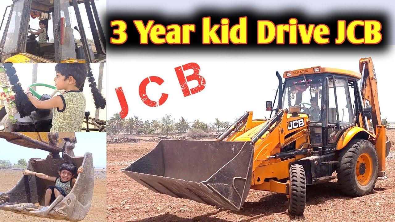 little boy drive JCB | kids drive jcb