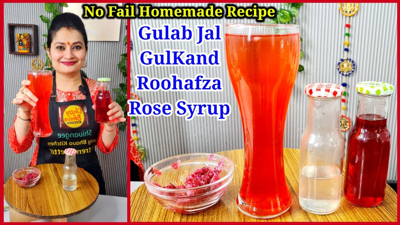 Recipe🌹Homemade RoohAfza, Gulkand & Gulab Jal🌹| Classy Bhava Kitchen | Homemade |