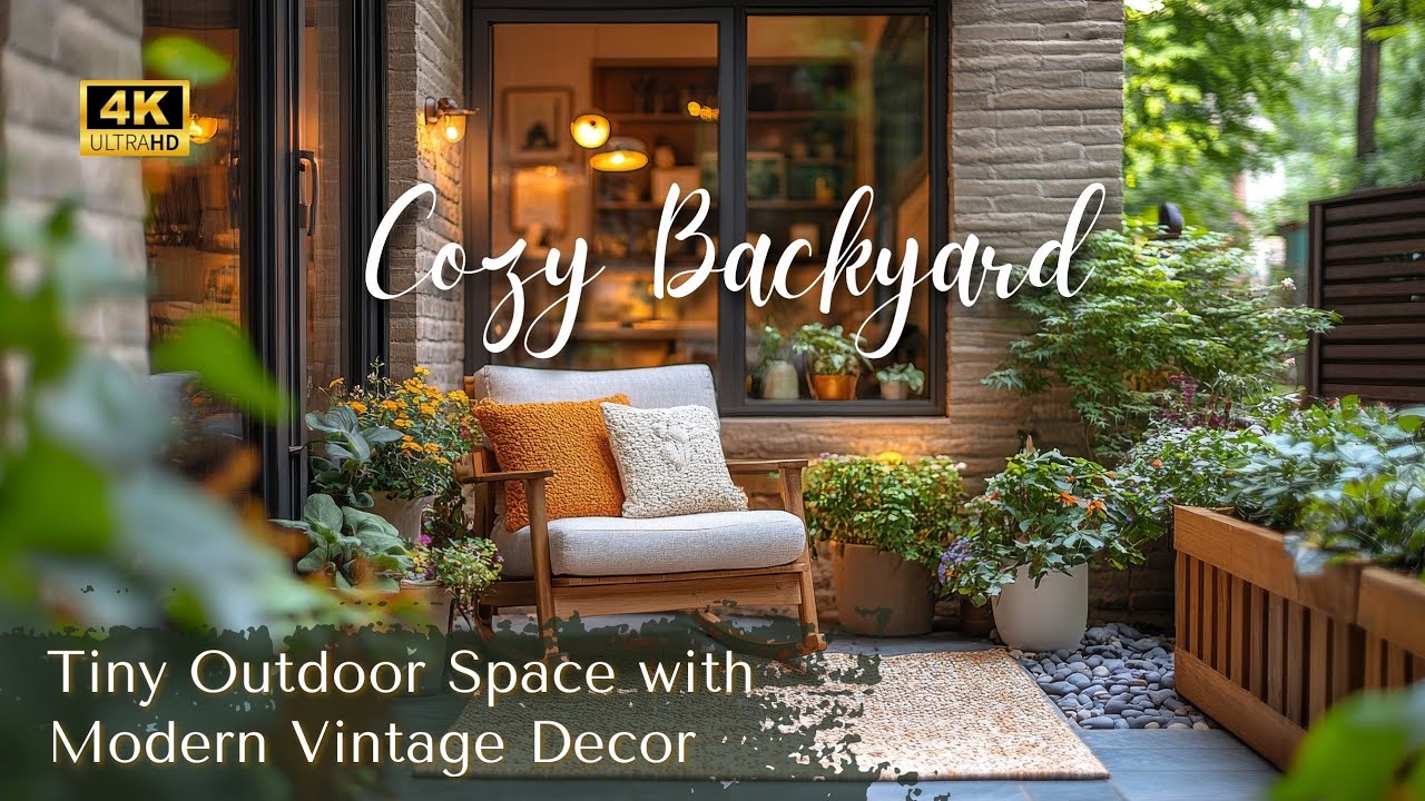 Transform Your Tiny Outdoor Space: 10 Cozy Backyard Garden with Modern Vintage Design & Rustic Decor