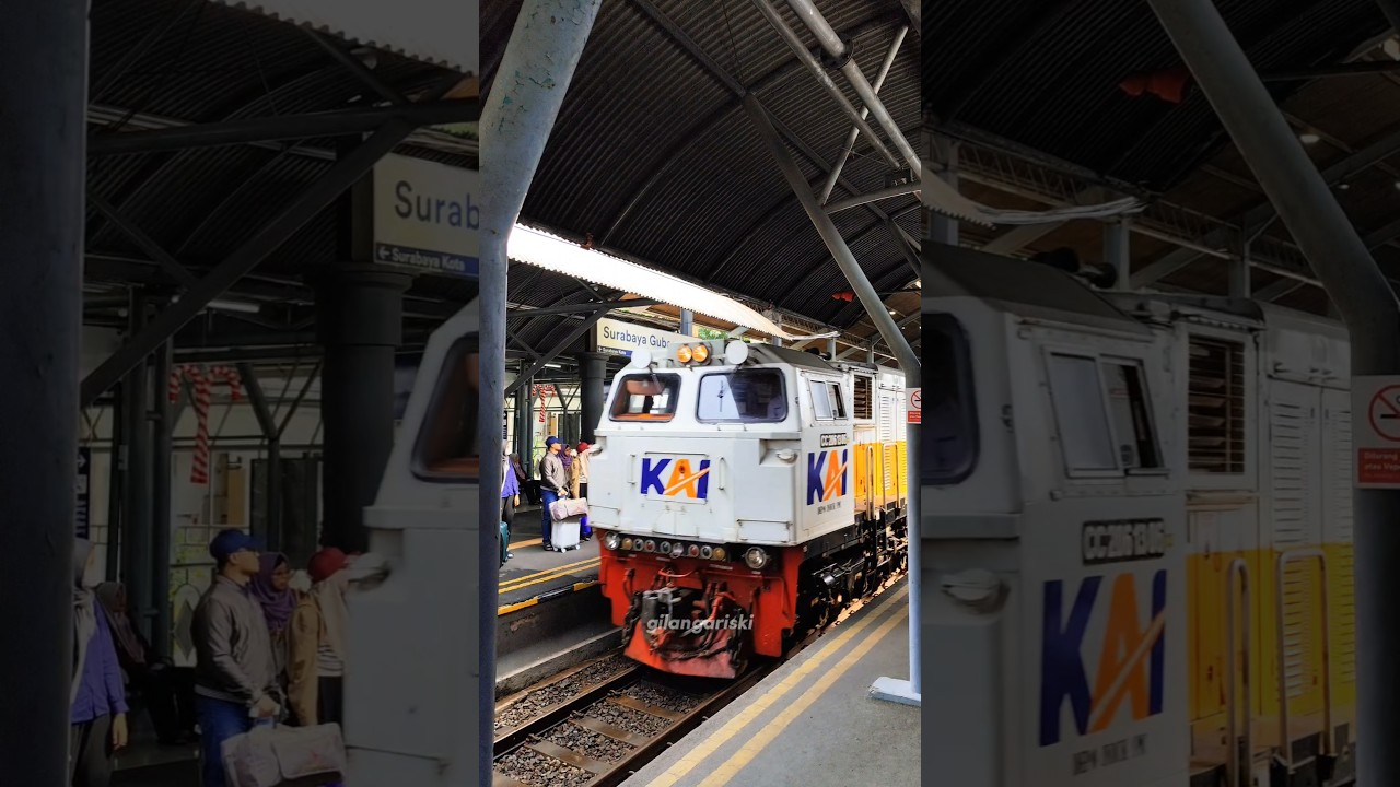 STASIUN SURABAYA GUBENG KEDATANGAN KERETA API JAYABAYA NEW GEN #keretaapi #surabaya #kajayabaya