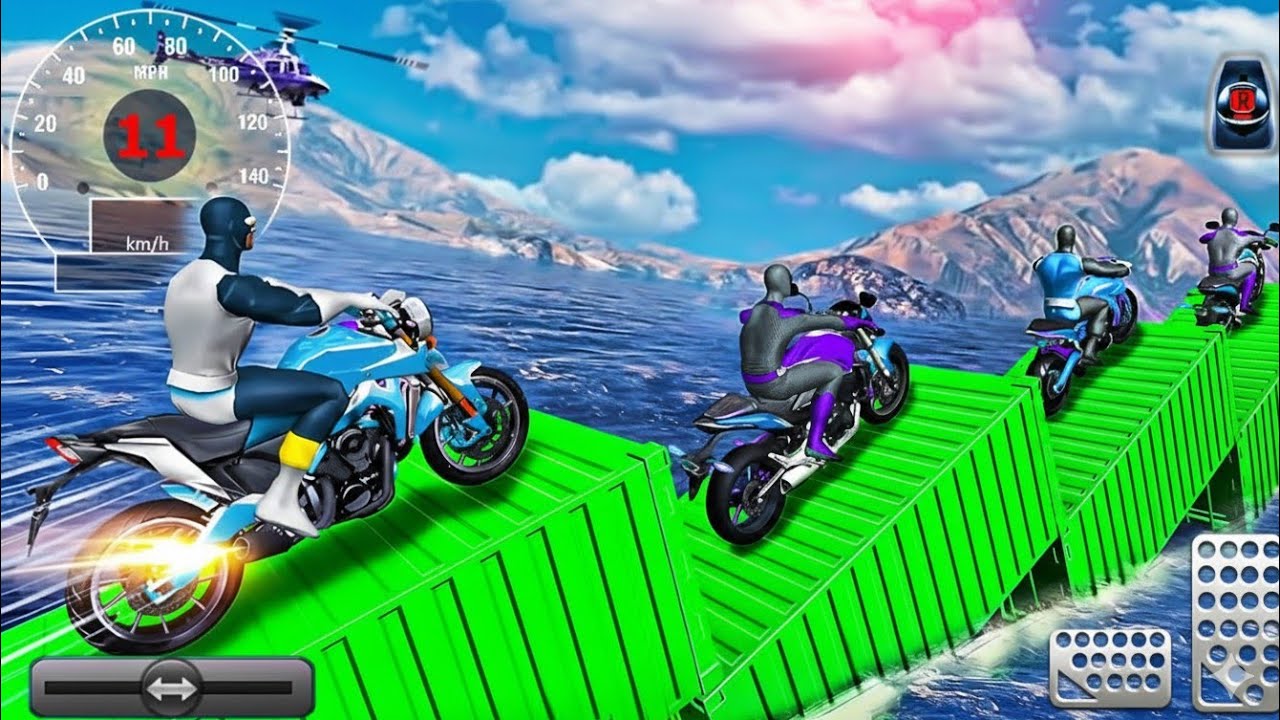 Mega Ramp GT Bike Stunt Racing Simulator 3D Motor Racer Offroad Bike - Android GamePlay