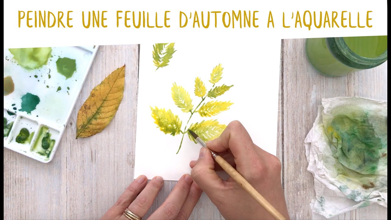 Tutoriel peindre une feuille d'automne à l'aquarelle