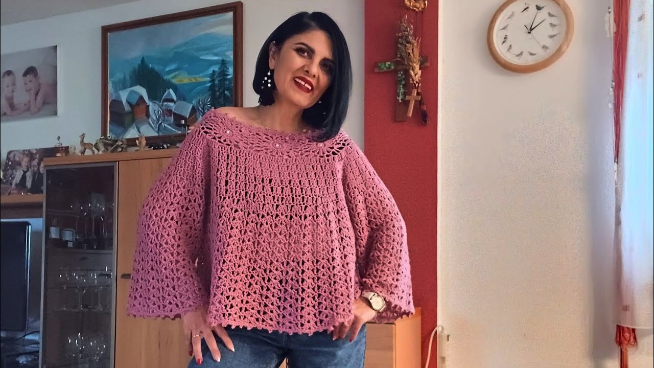 Lila Dream – Bluză croșetată elegantă | Tutorial pas cu pas partea 2