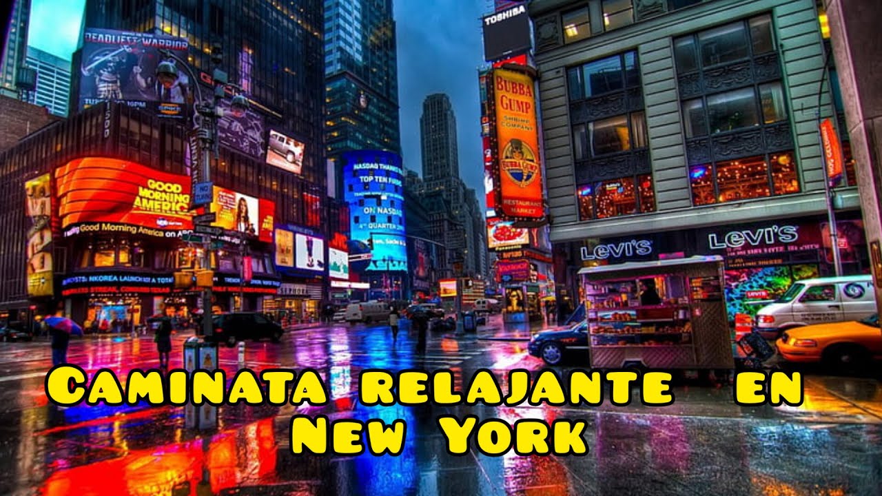 PASEO RELAJANTE EN NEW YORK BAJO LA LLUVIA PARA DISMINUIR LA ANSIEDAD Y DEPRESI&Oacute;N