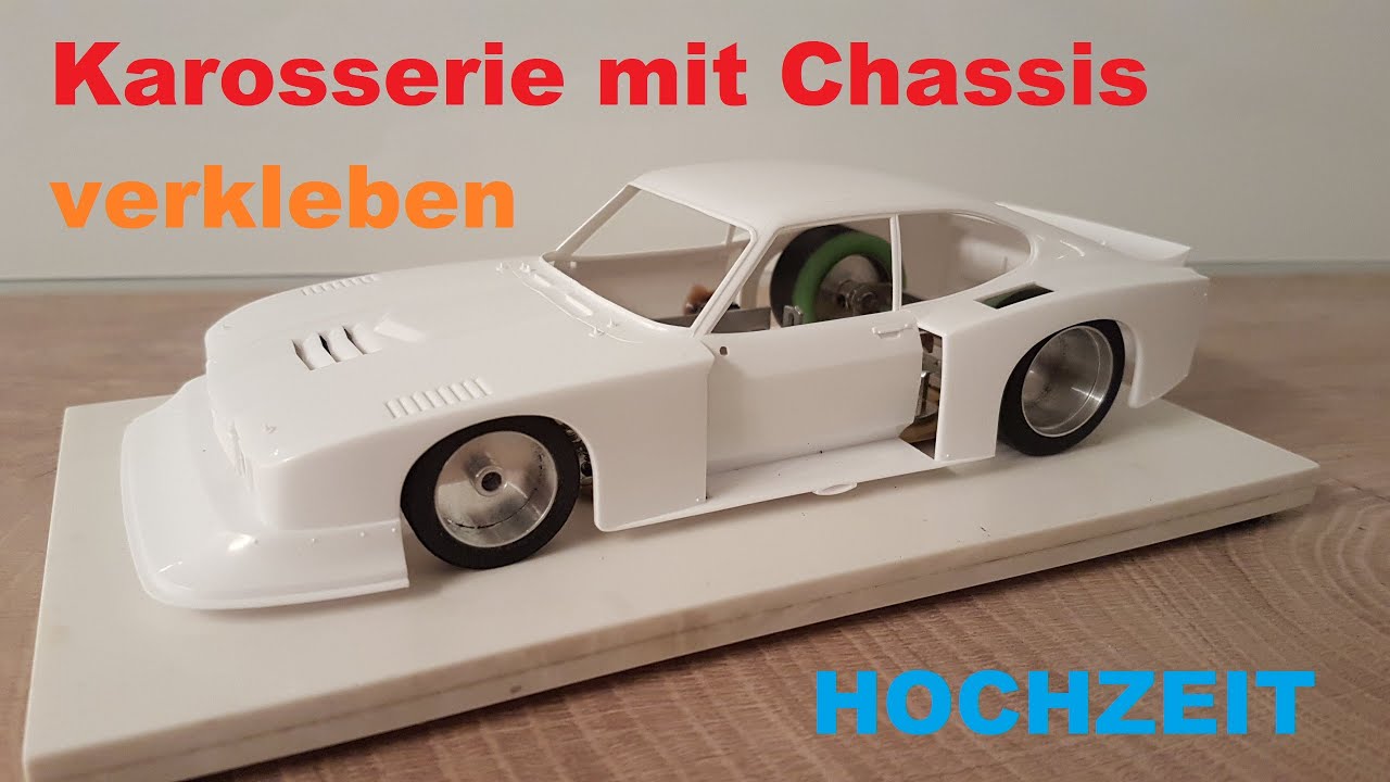 1:24 Slotcar - Karosserie mit Chassis verbinden (