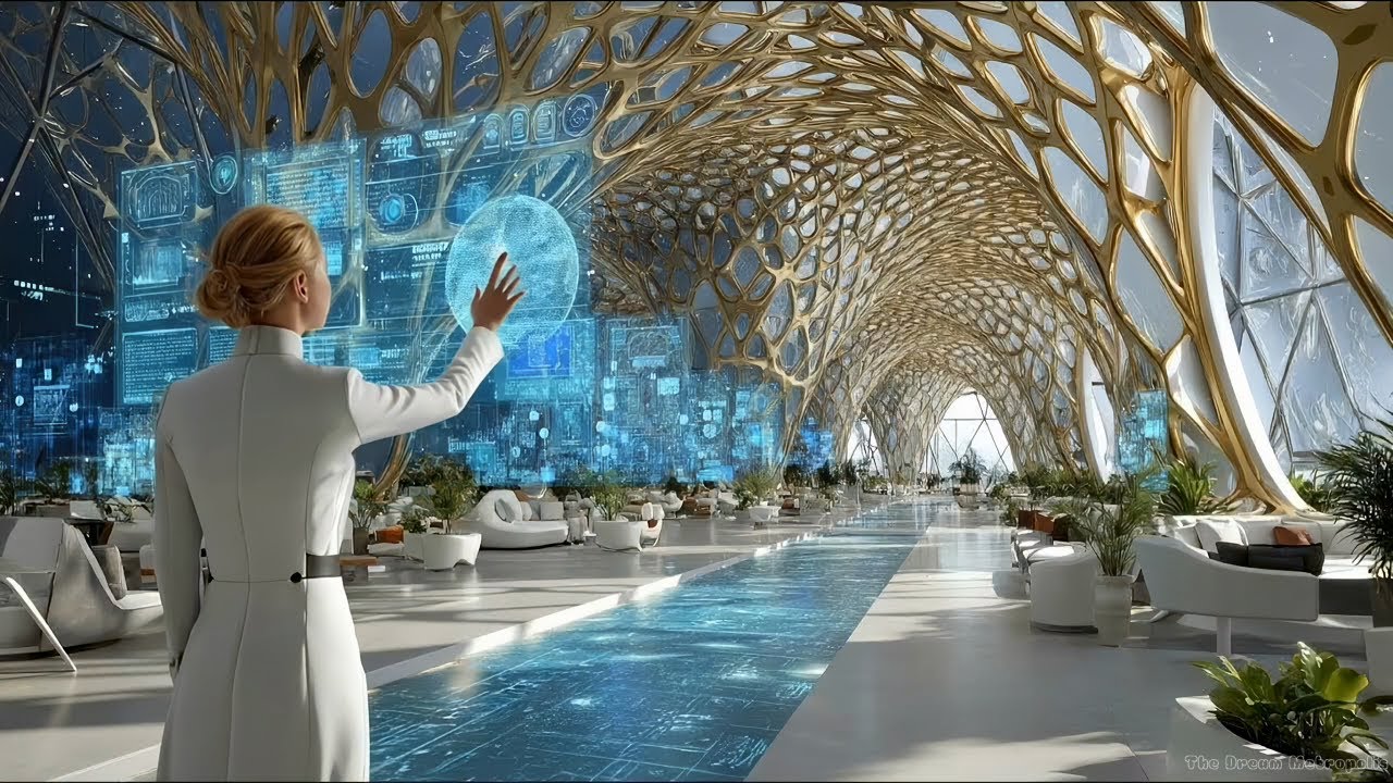 Smart City 2070: The Beauty of a Futuristic World | 1 Hour Sci-Fi Ambient Soundscape | 4K