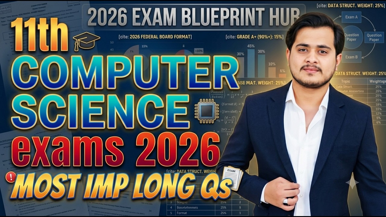 11th Computer Most Important Long Qs | All Punjab Boards | Exams 2026