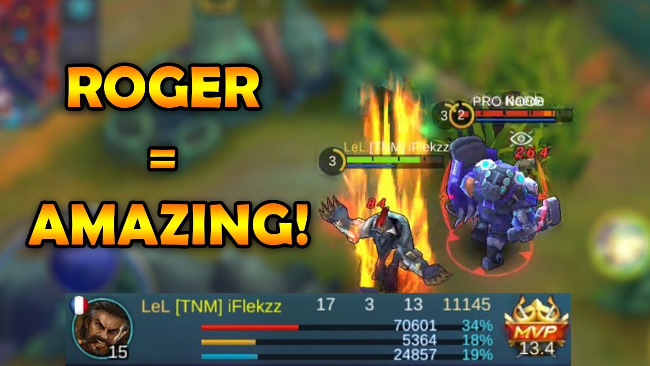 NEW HERO ROGER IS AMAZING! MOBILE LEGENDS GAMEPLAY