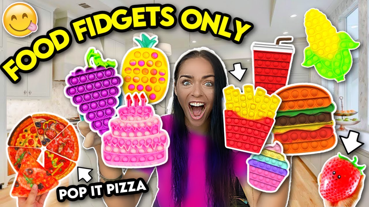 FOOD FIDGETS ONLY Fidget Toys Shopping!🍕🍟*fidget shopping challenge*