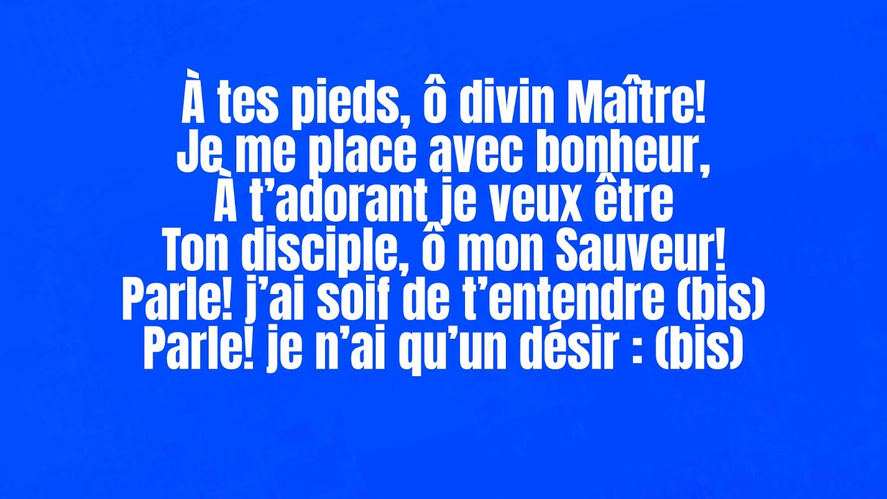 Hymnes et louanges #180_ Voix—À tes pieds Ô divin Maître!