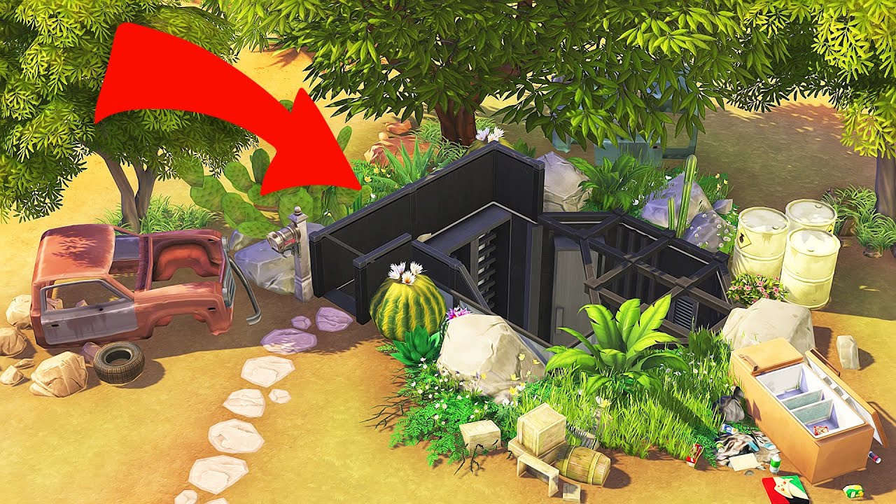 CRIMINAL MASTERMIND'S UNDERGROUND TINY HOME 🦹 | The Sims 4: Speed Build