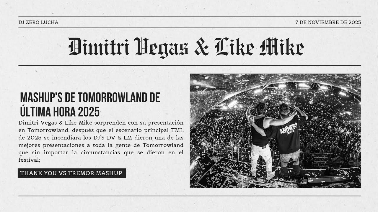Thank you vs Tremor (Dimitri Vegas Like Mike Tomorrowland Mashup 2025)