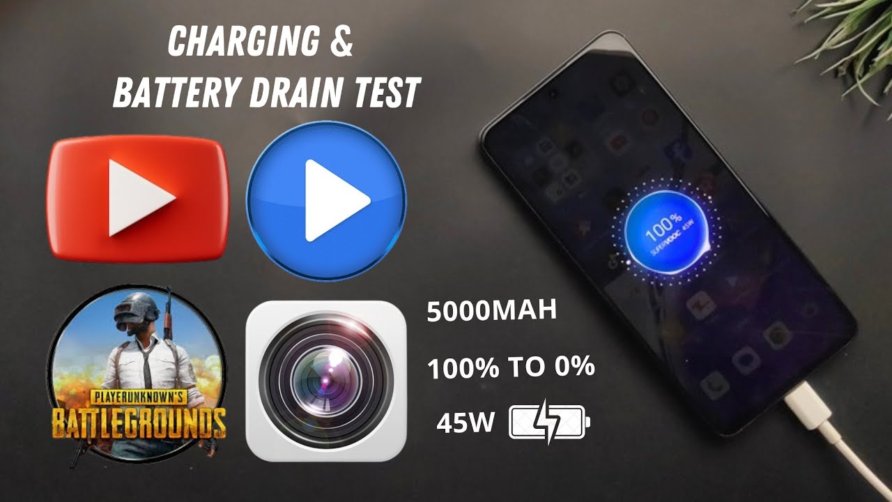 Oppo Reno 12f Battery Drain Test🔋| 100%-0% 🎮 | 5000mAh | 45W⚡| Charging Speed Test