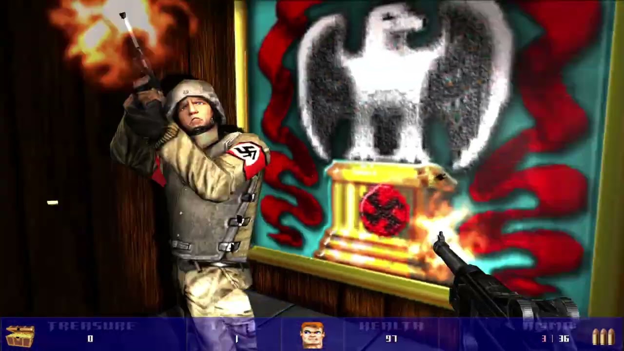 Wolfram Побег из Wolfenstein Уровень 1