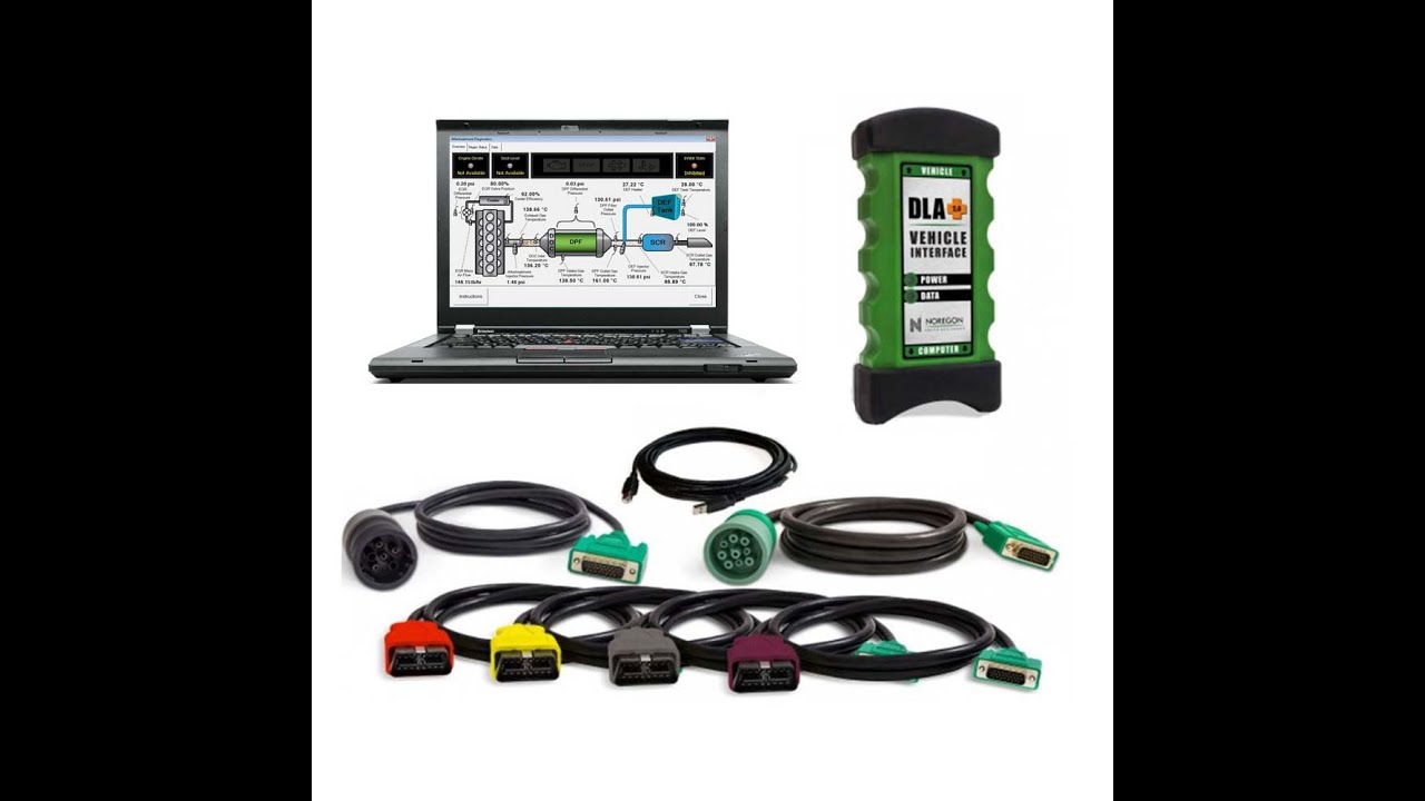 JPRO DLA+2.0 Diesel Truck Diagnostic Service Scanner Tool Latest 2023 V1 Adapter Kit & Laptop