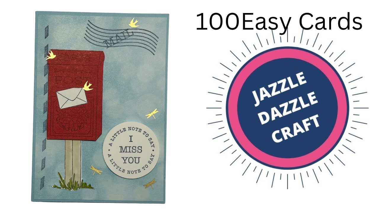 100 Easy Cards- Sending Love and Stamped with Love stamp sets with a peek at Beautiful Bokeh paper