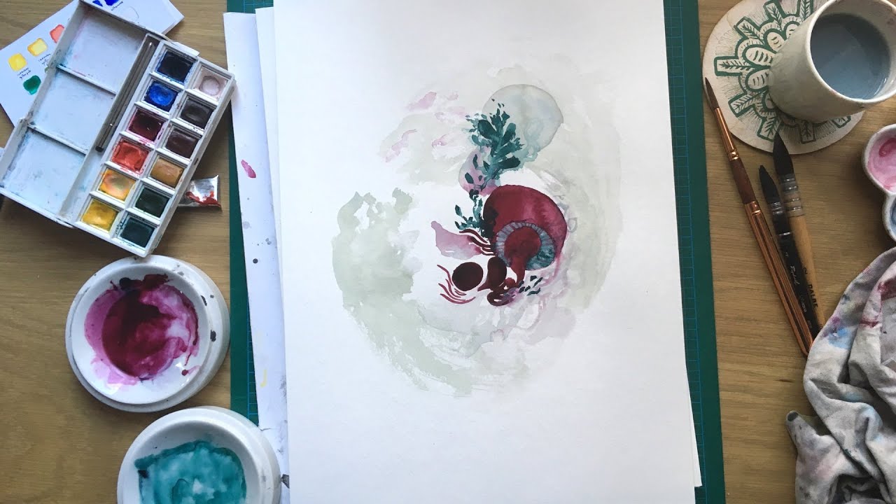 Abstract watercolor paintings: Explore through Freeform & Planned Process — Trailer