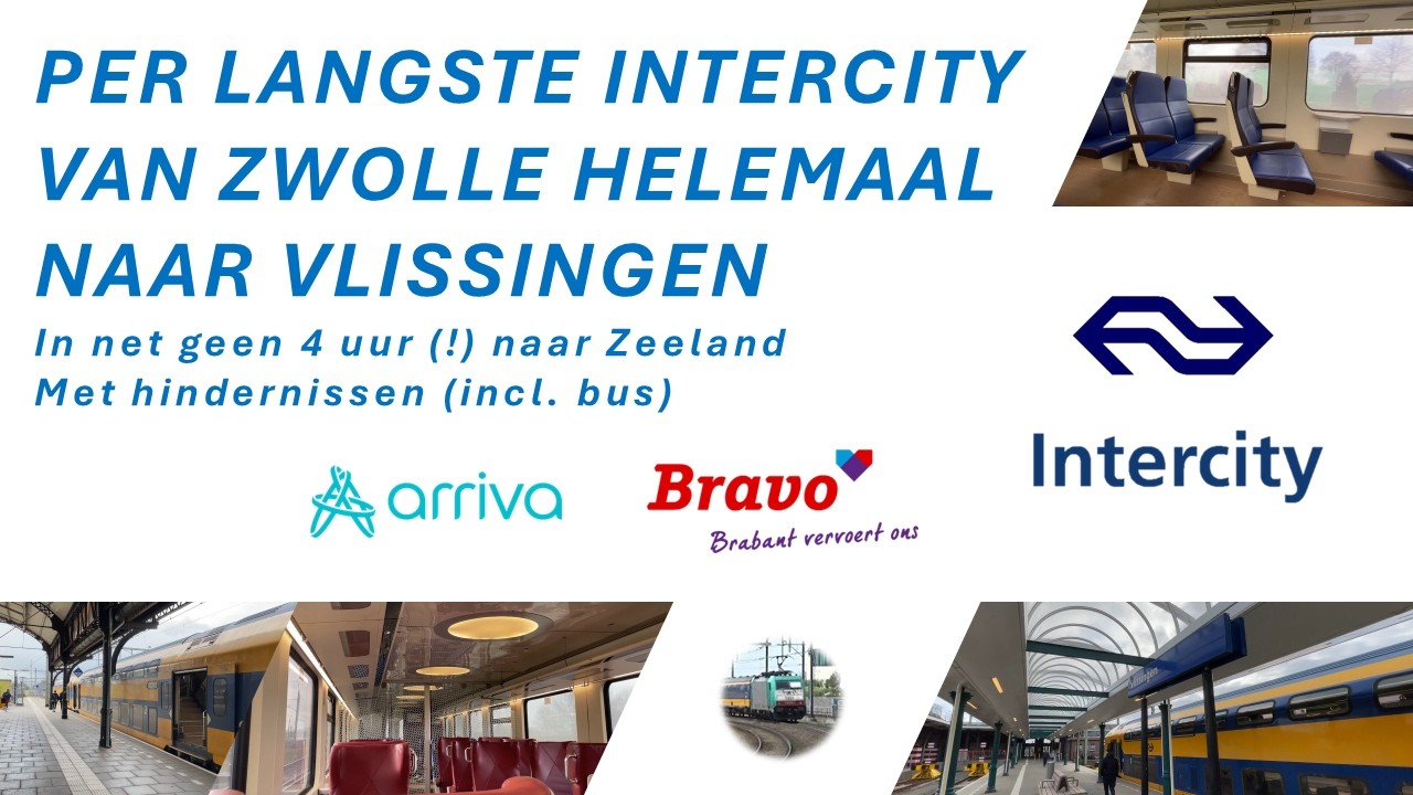 De LANGSTE INTERCITY verbinding van NEDERLAND!!, met HINDERNISSEN #detreinreizigervlogt