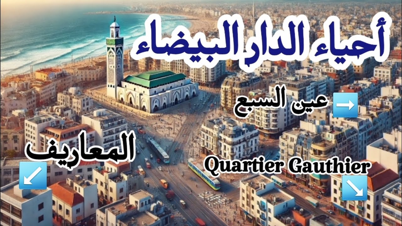 أحياء مدينة الدار البيضاء : تصوير من الجو