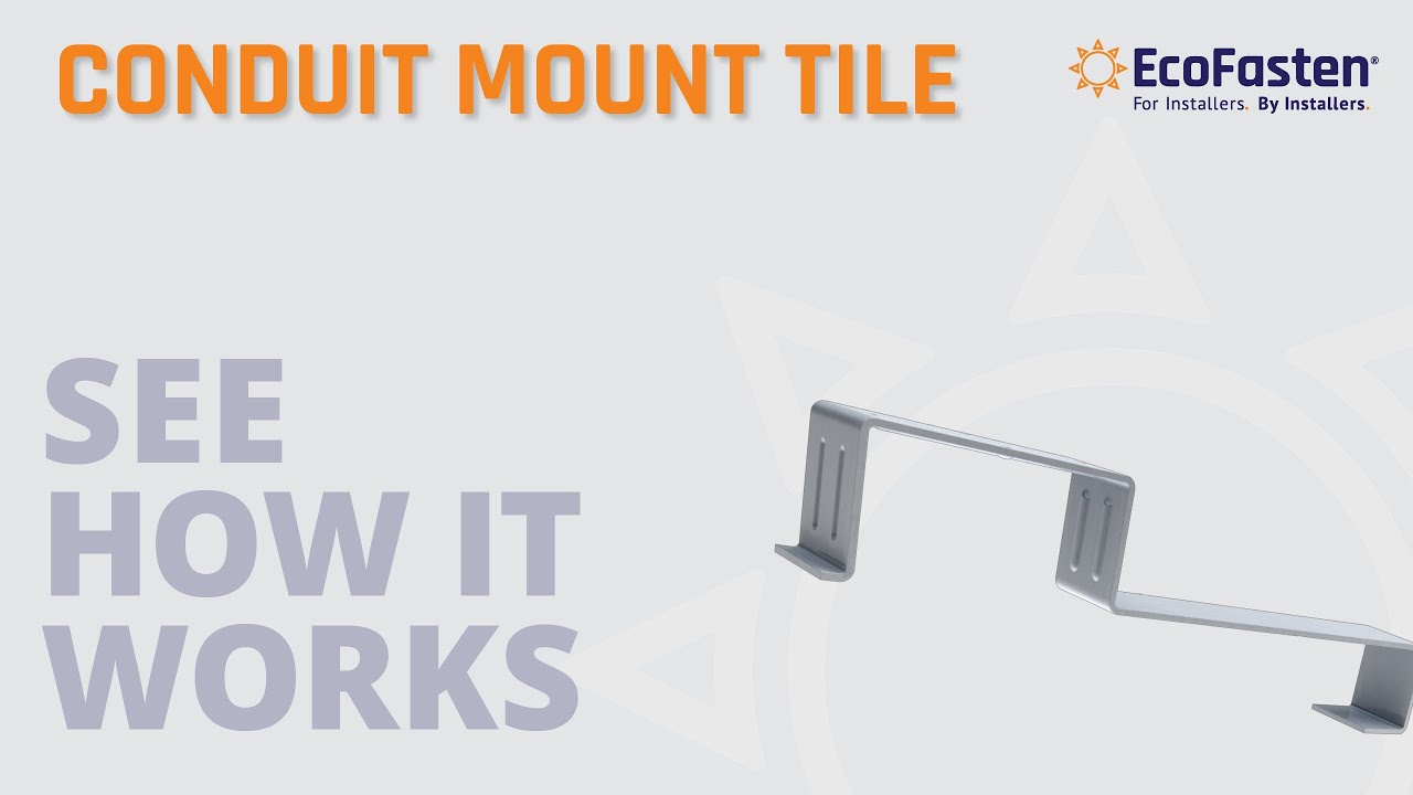 Conduit Mount Tile: Penetration-Free Conduit Support for Tile Roofs