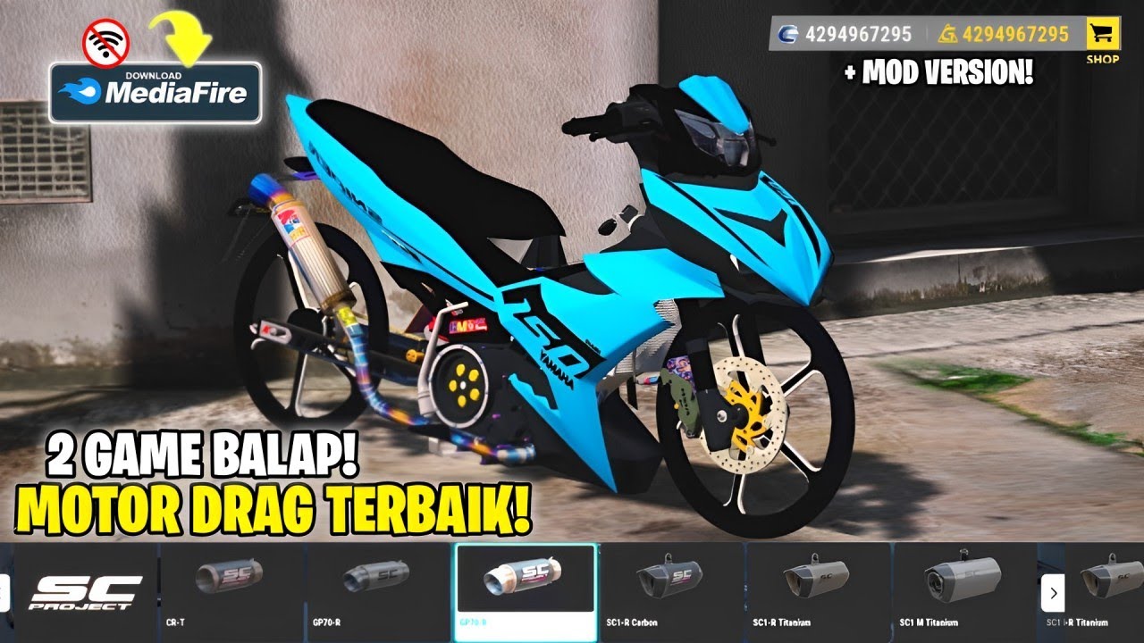100 MB Saja🔥2 Game Balap Motor/Drag Offline Terbaik 2024 Android Full Modifikasi Grafik HD