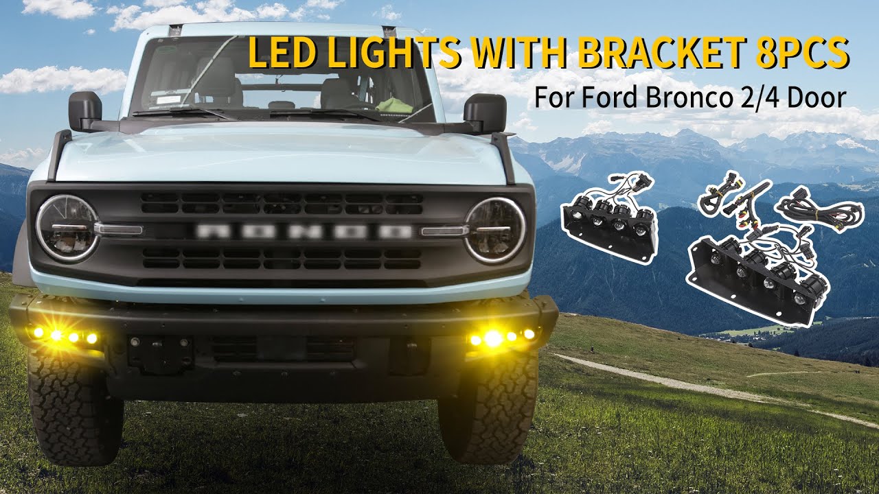 2021 2022 2023 Ford Bronco 2/4 Door  LED Bumper Fog Lights Installation Video